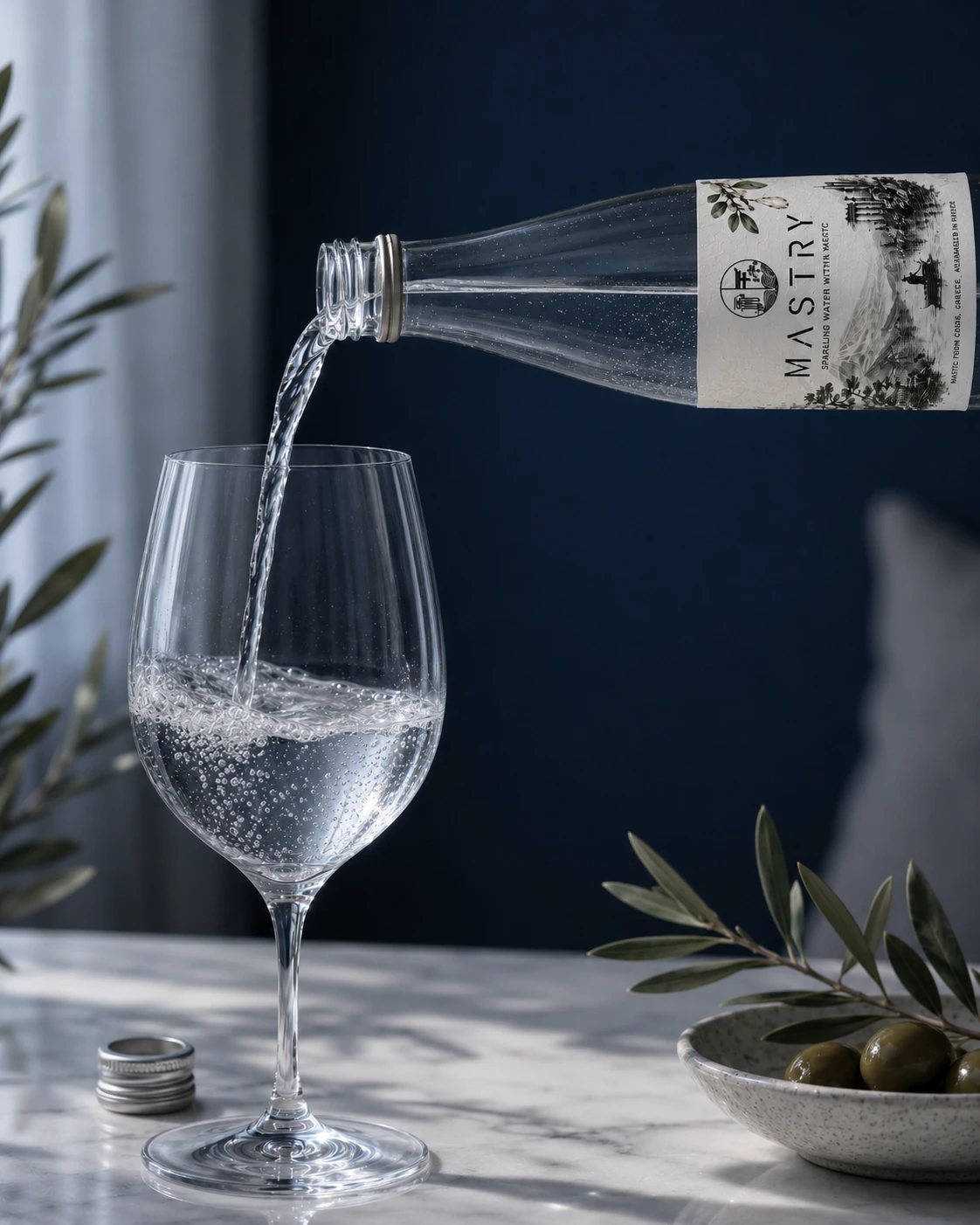 ワイングラスに注がれるMASTRY — MASTRY being poured into a wine glass